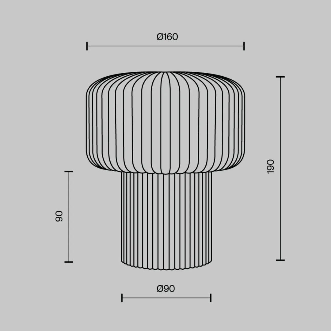 Lampe de chevet omaggio en céramique blanche avec lumière douce et design moderne en forme de champignon