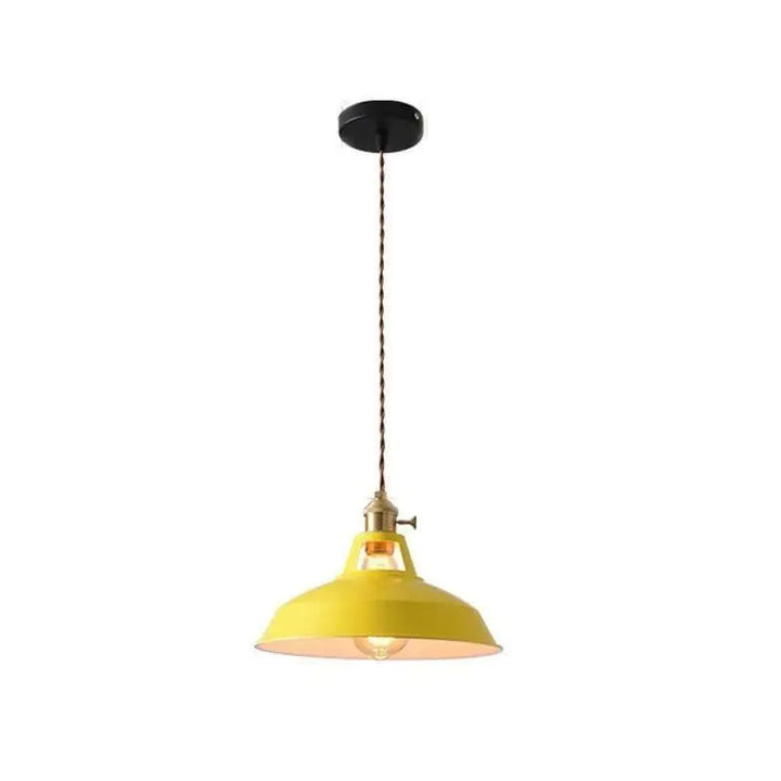 Lampe Suspendue Colorée en Aluminium Style Rétro