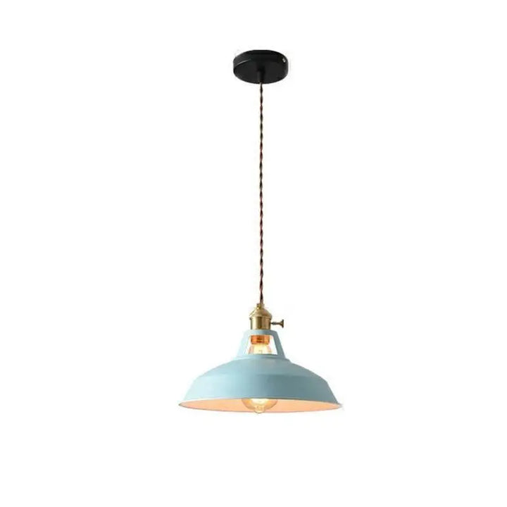 Lampe Suspendue Colorée en Aluminium Style Rétro