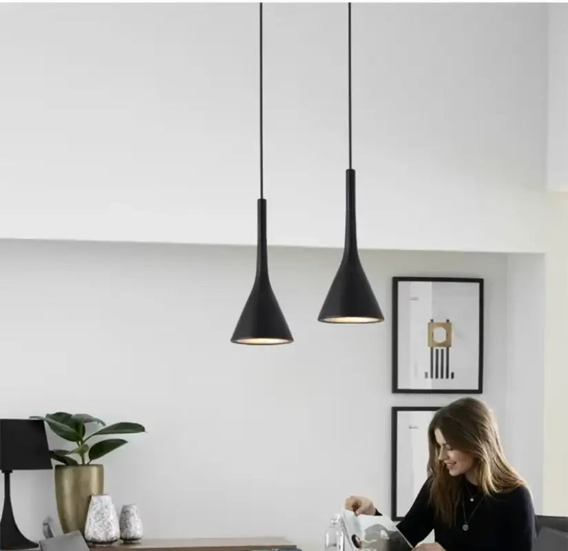 Lampe Suspendue Cuisine Élégante En Aluminium