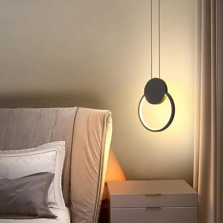Lampe Suspendue LED Élégante Noire En Acrylique