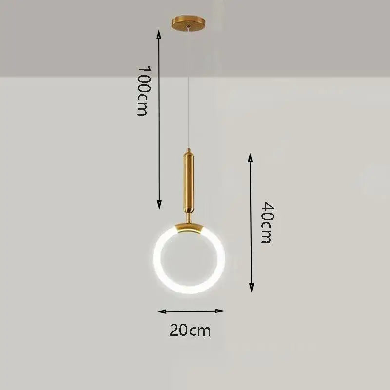 Lampe Suspension LED Moderne Avec Forme Élégante
