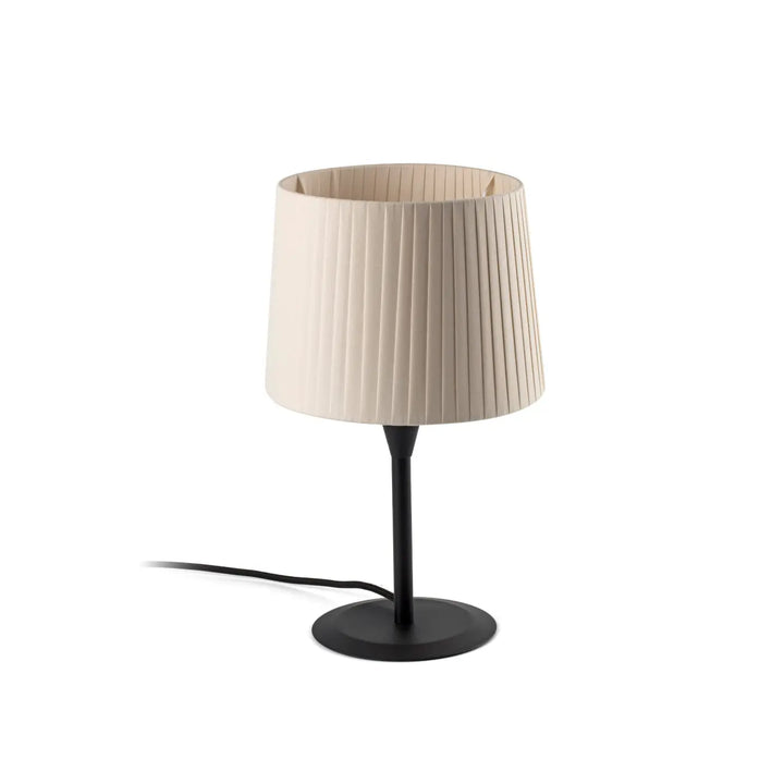 Mini lampe Samba S noire, abat-jour beige