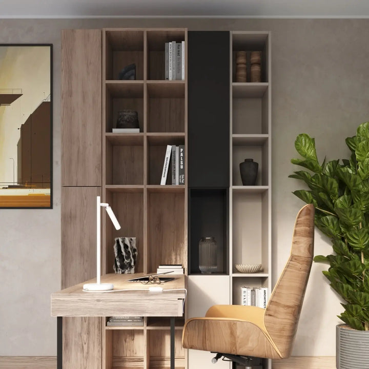 Bureau pastelo avec lampe pastelo blanc à poser sur pied en métal noir facilement l’assortir au décor moderne