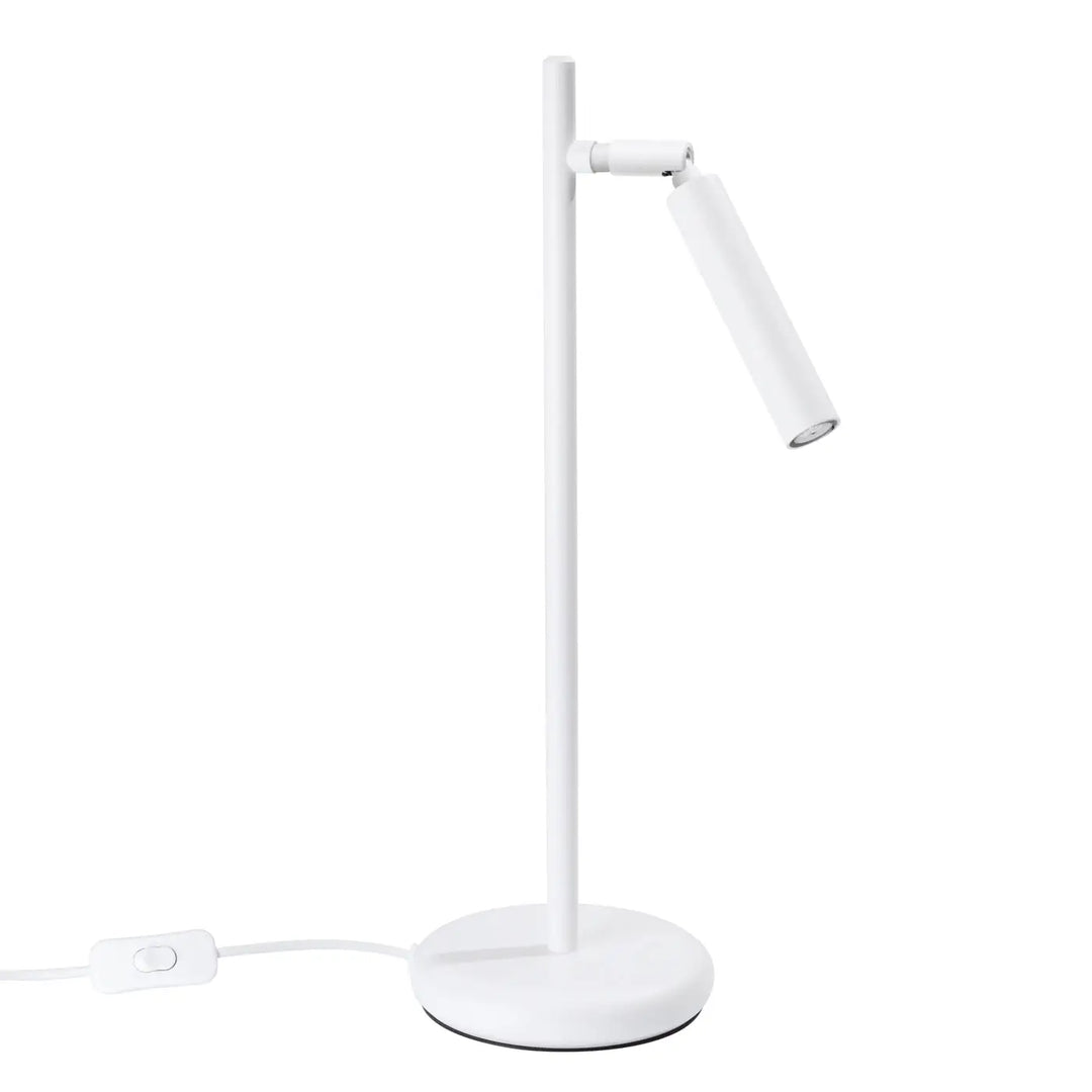 Lampe pastelo blanc bureau pastelo avec design cylindrique minimaliste et bras ajustable facilement l’assortir