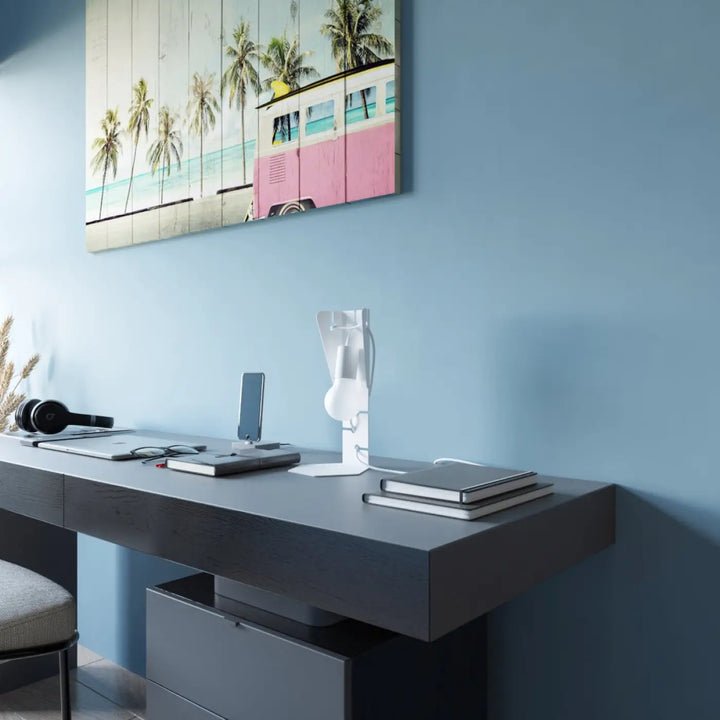 Lampe de table arby blanche avec bras ajustable pour bureau arby et décoration d’intérieur moderne