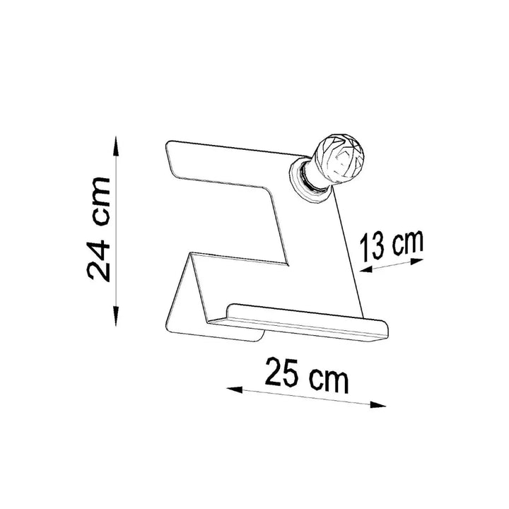 Lampe de table incline blanc avec robinet moderne chrome à bouton sphérique facetté pour décoration d’intérieur moderne