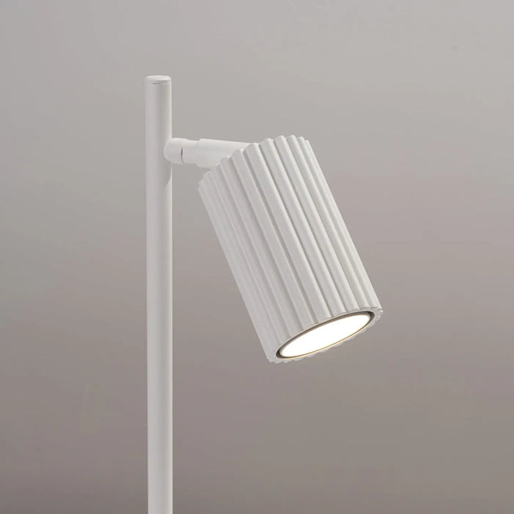 Lampe a poser karbon blanc cylindrique avec design minimaliste et ampoules gu10 interchangeables plafonnier karbon allie
