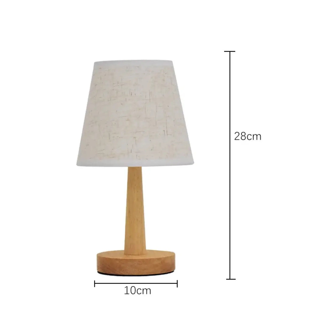 Lampe de table bois naturel avec abat jour pour deco