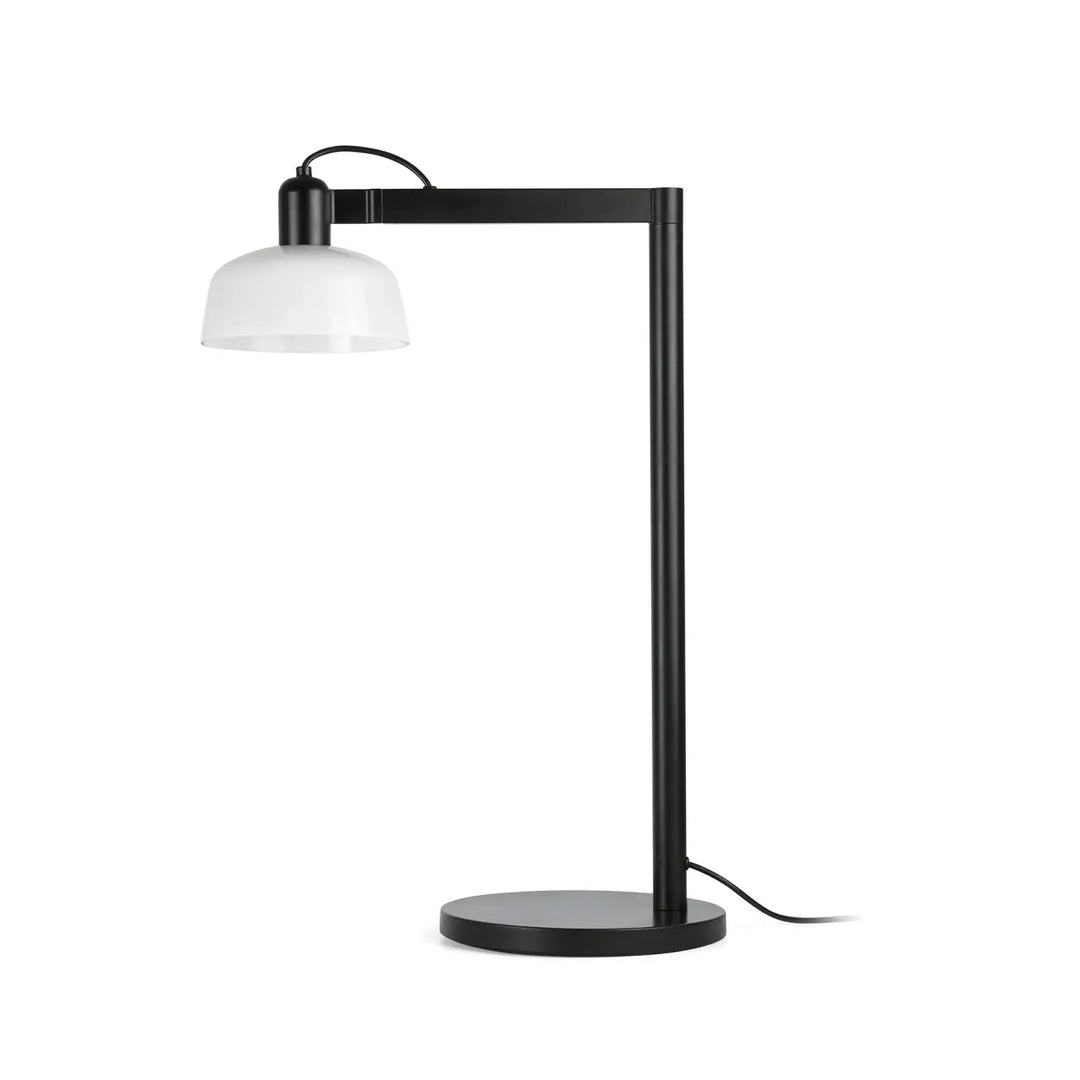 Lampe de table Tatawin abat-jour verre blanc opale de Faro Barcelona