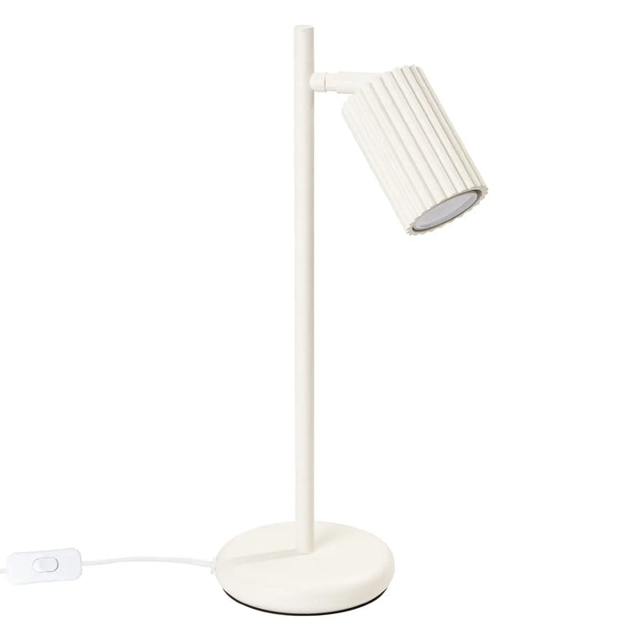 Lampe a poser karbon beige avec design minimaliste et ampoules gu10 interchangeables au plafonnier karbon allie