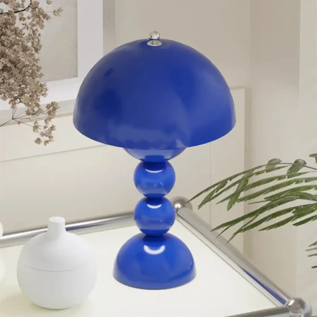 Lampe de table design champignon en verre élégant