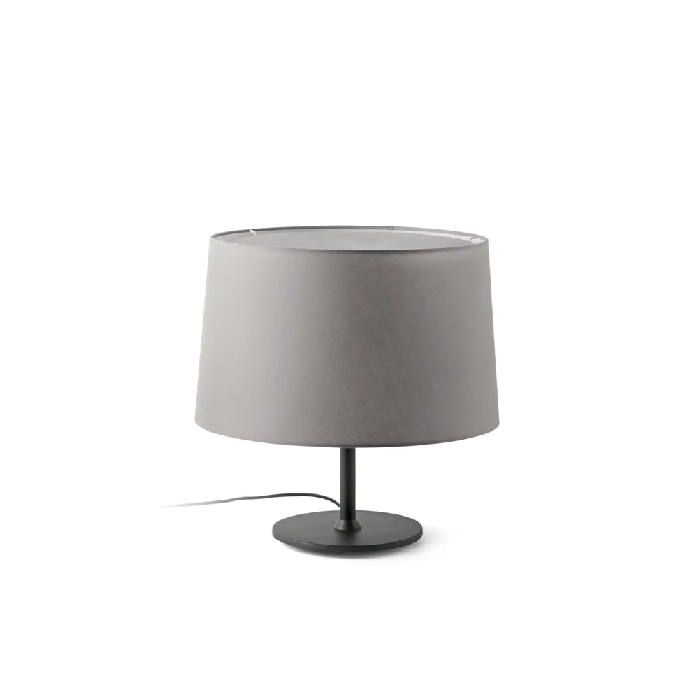 Lampe de table Windsor noire abat-jour gris de Faro Barcelona