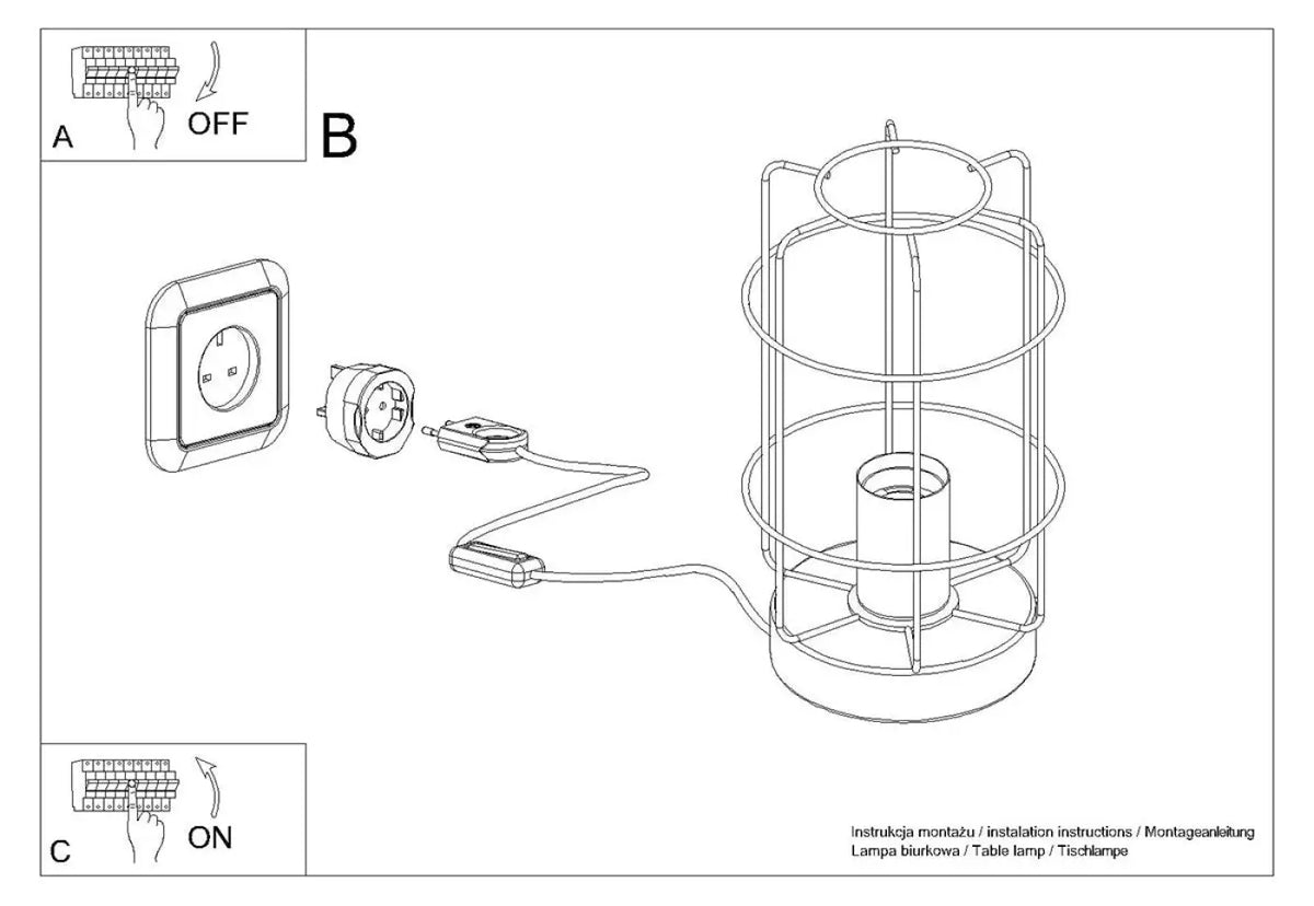 Schéma d'installation du luminaire