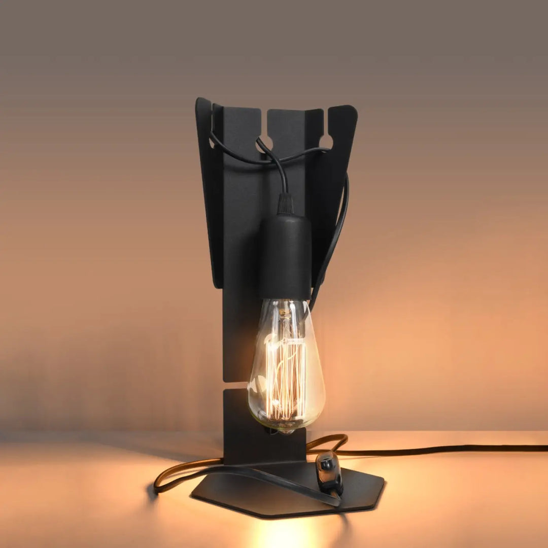 Lampe arby en métal noir avec ampoule vintage edison pour bureau arby et décoration d’intérieur moderne