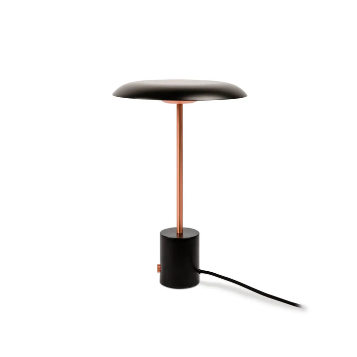 Lampe de table Hoshi noir mat et cuivre brossé de Faro Barcelona