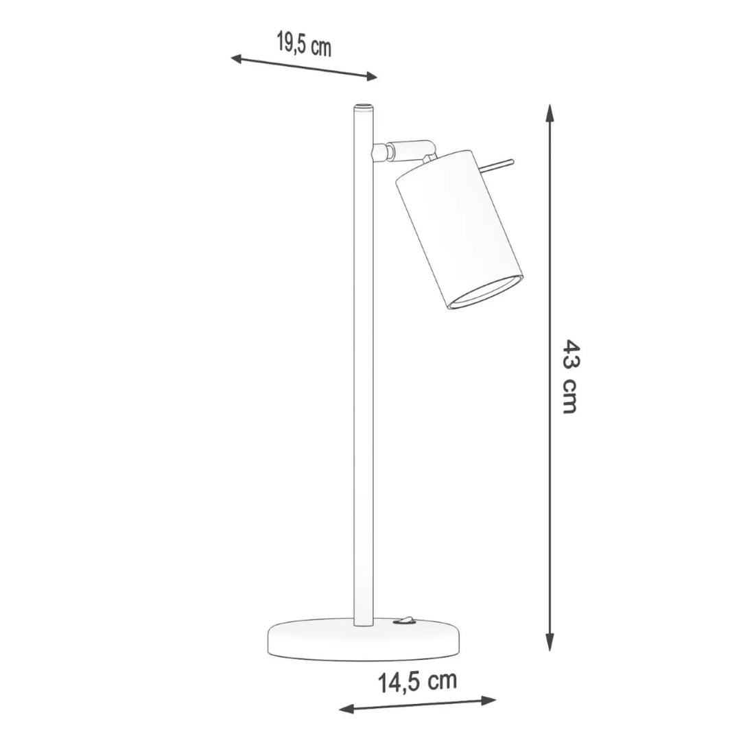 Lampe de table ring blanc bureau design avec tête spot ajustable pour décoration d’intérieur moderne minimaliste