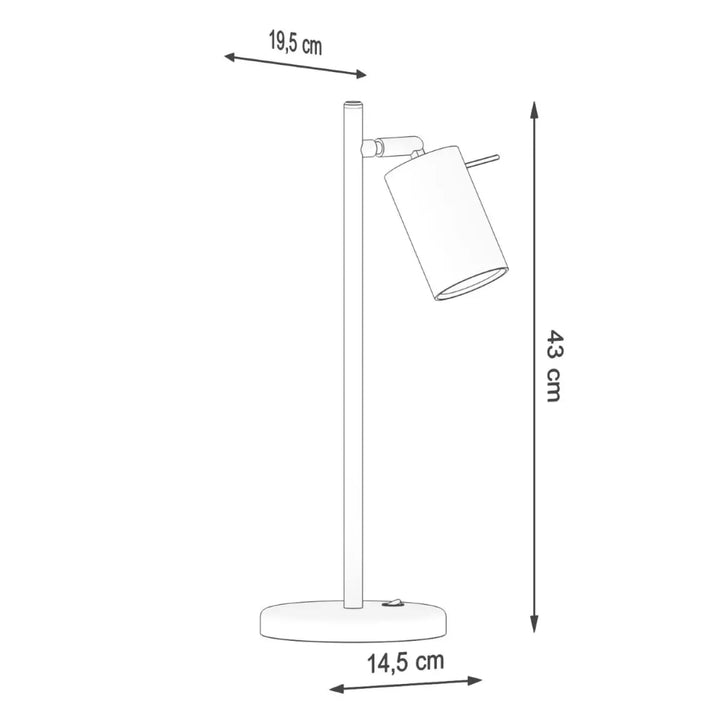 Lampe de table ring blanc bureau design avec tête spot ajustable pour décoration d’intérieur moderne minimaliste