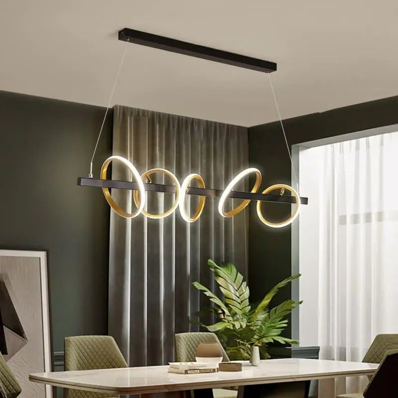 Luminaire Design Suspension Moderne Cercles Lumineux