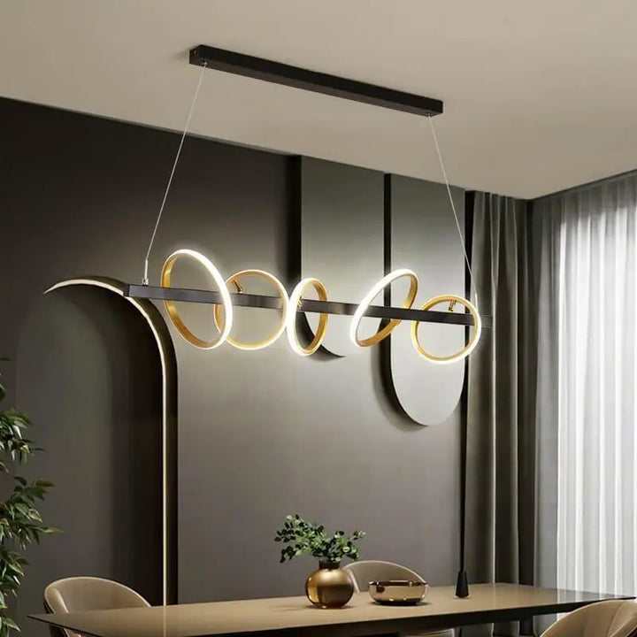 Luminaire Design Suspension Moderne Cercles Lumineux