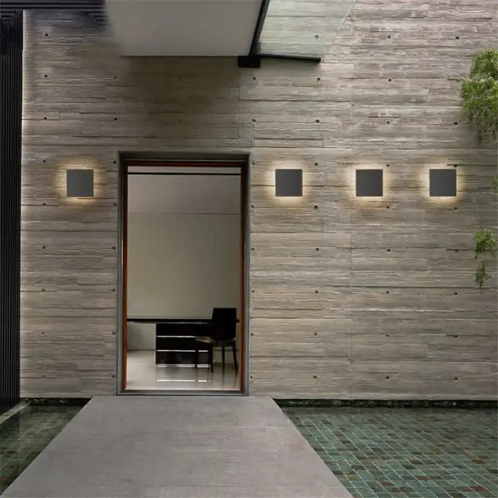 Luminaire Extérieur Carré En Aluminium