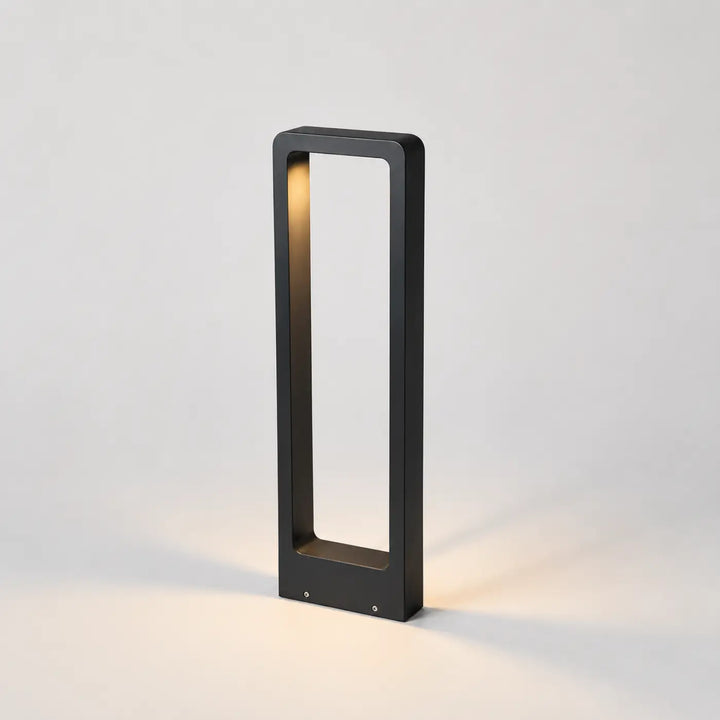 Luminaire extérieur contemporain kyro noir rectangulaire avec design moderne et lumière chaude pour extérieur contemporain