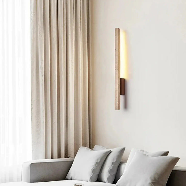 Applique murale en béton et bronze minimaliste avec luminaire mural à ambiance douce pour décoration intérieure