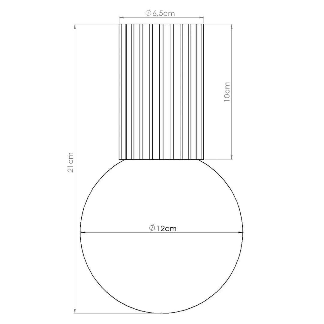 Plafonnier halo pêche avec lampe halo cylindrique minimaliste et sphère laiteuse pour bureau décorative