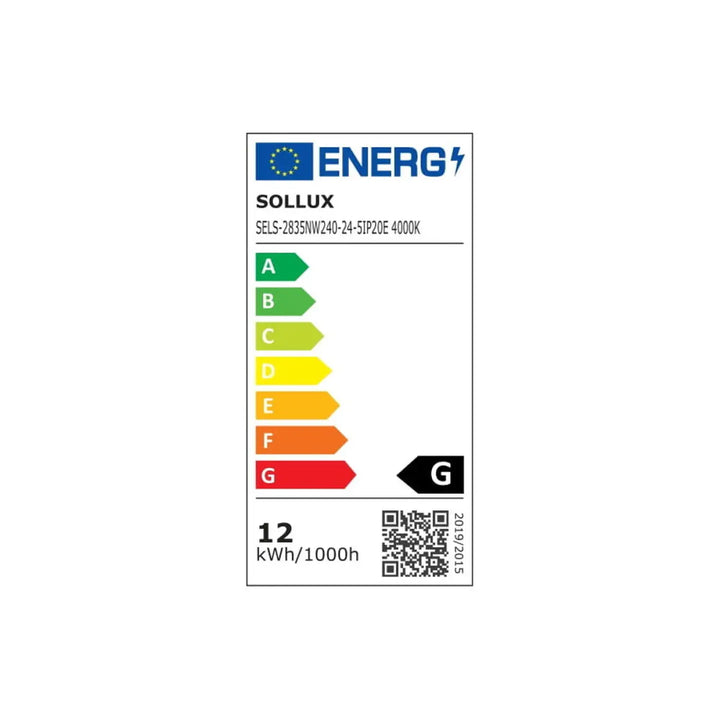 Étiquette énergie lampe led sollux sels-2835nw240-24-sip2oe 4000k haute efficacité lumineuse pour plafonnier rio 55 doré