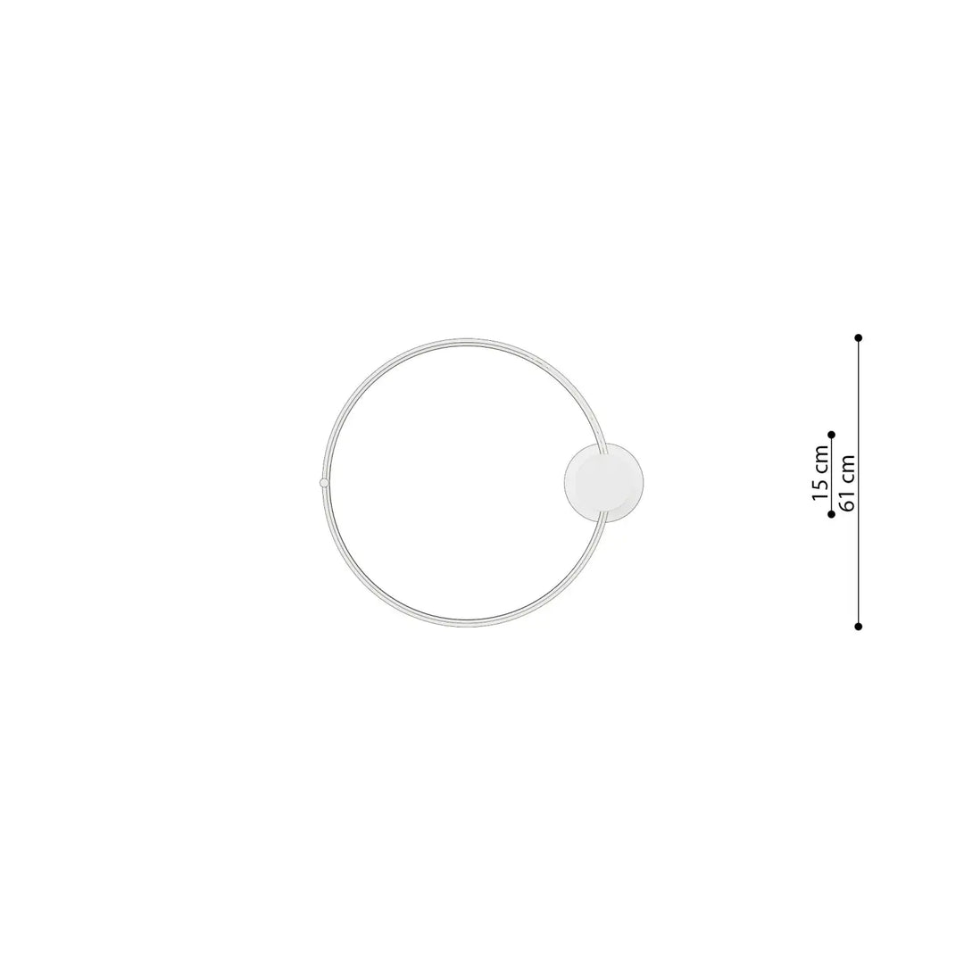 Luminaire plafonnier rio 55 doré avec double anneau minimaliste et modules led pour une efficacité lumineuse élevée