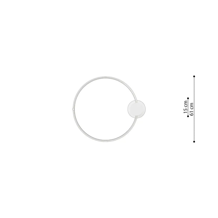 Luminaire plafonnier rio 55 doré avec double anneau minimaliste et modules led pour une efficacité lumineuse élevée