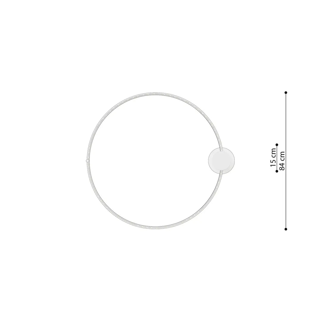 Anneau porte-serviette circulaire argenté diamètre 15 cm hauteur 84 cm pour plafonnier rio design unique efficacité lumineuse élevée