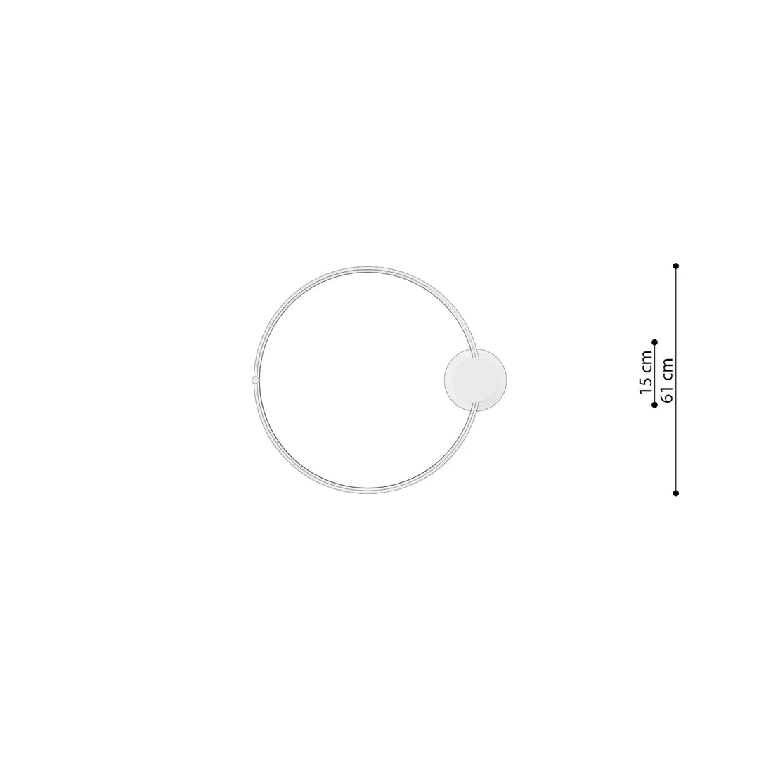 Luminaire plafonnier collection rio design moderne en rouge ocre avec double anneau minimaliste et disque central