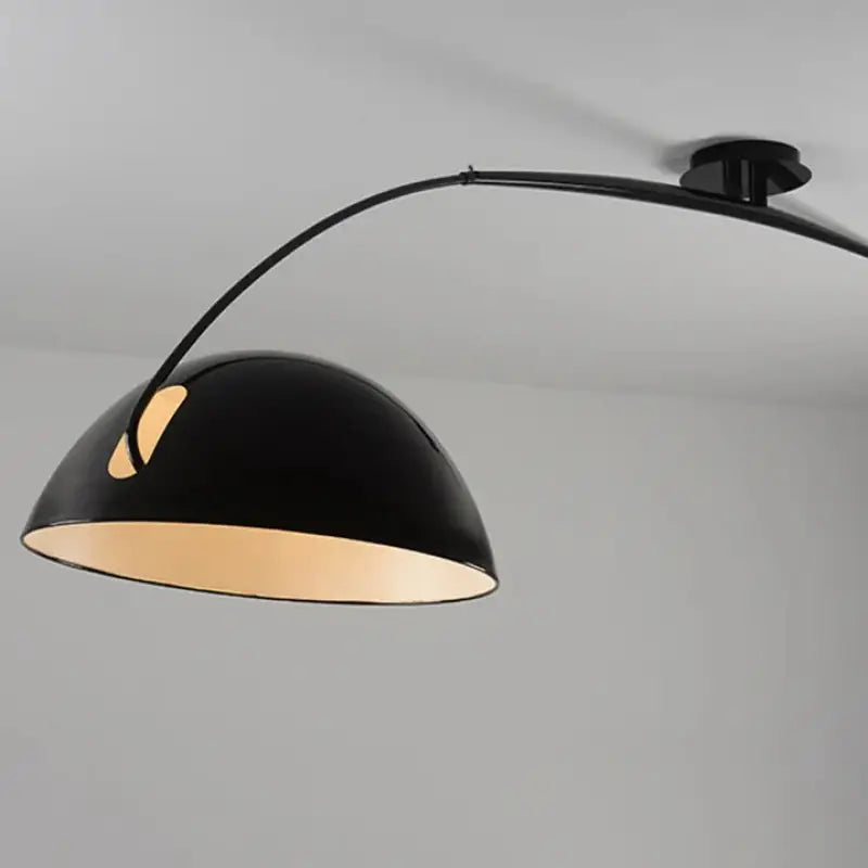 Luminaire plafonnier en arc moderne noir pour salon
