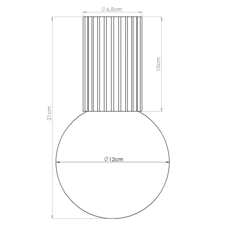 Lampe halo beige minimaliste sphère laiteuse avec base lisse idéale comme bureau décorative plafonnier