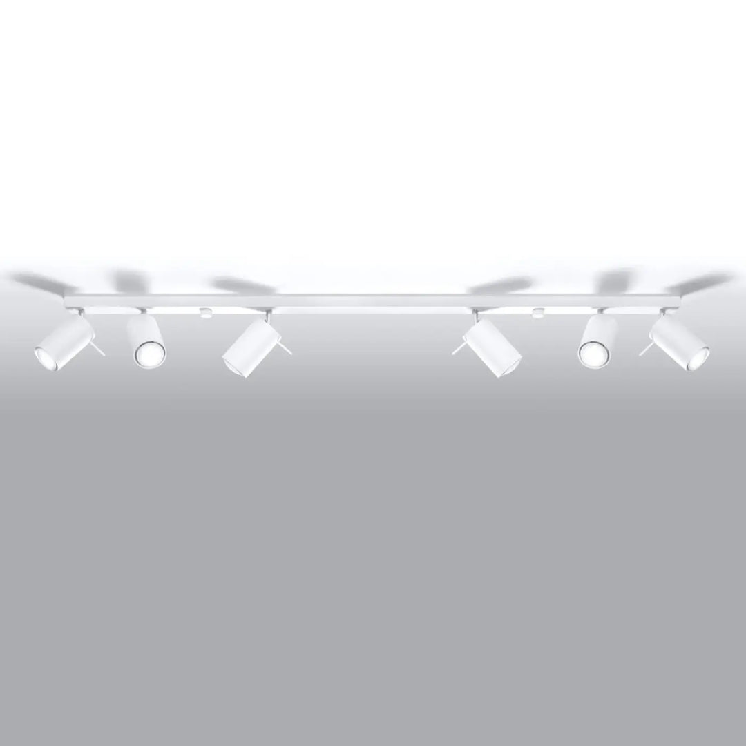 Plafonnier suspendu blanc ring 6l avec cinq bras réglables pour créer une atmosphère intérieure moderne