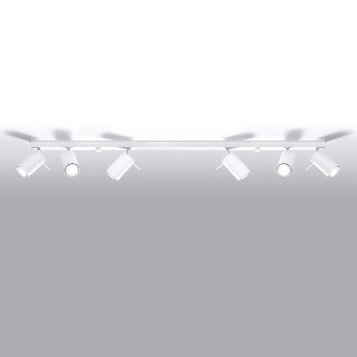 Plafonnier suspendu blanc ring 6l avec cinq bras réglables pour créer une atmosphère intérieure moderne