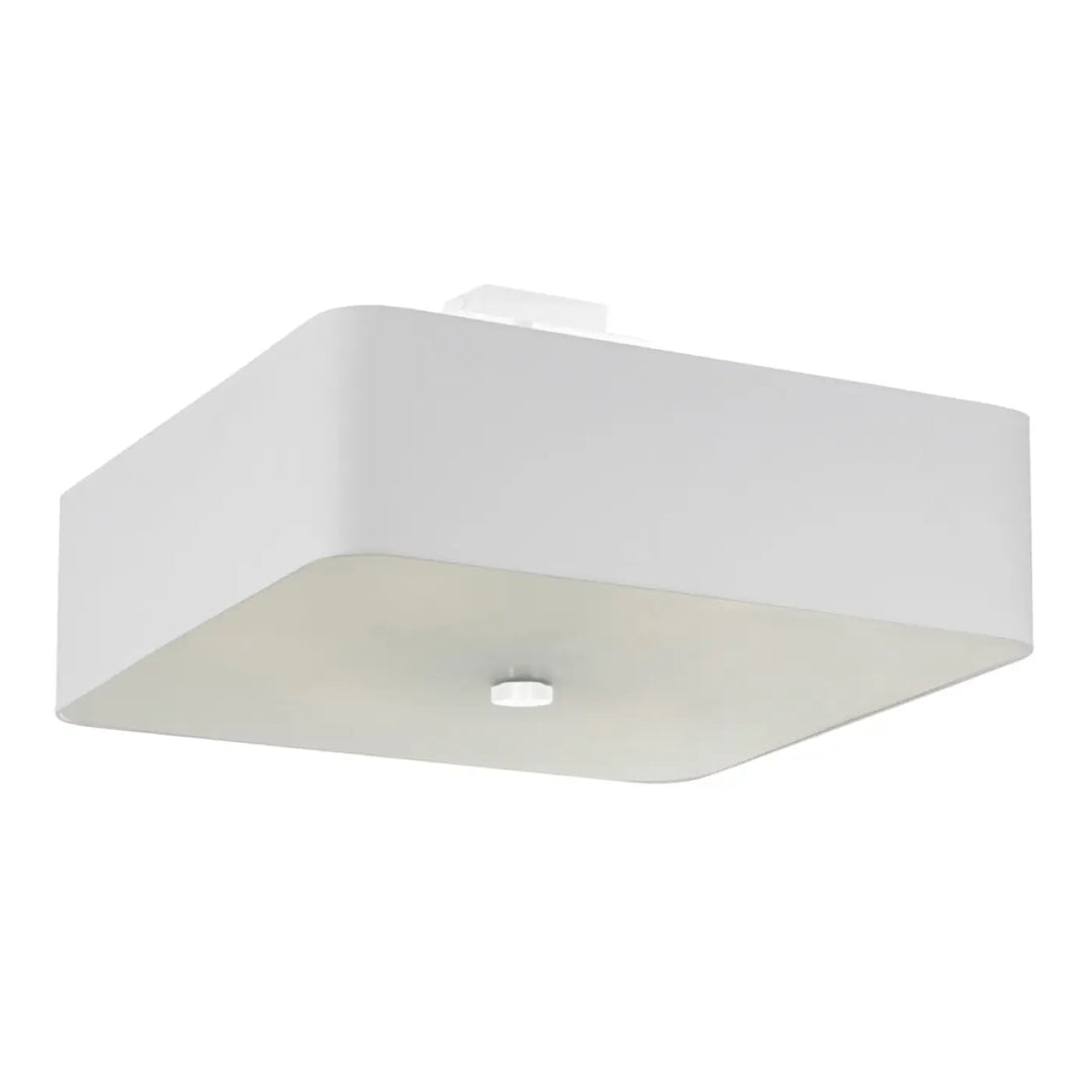 Luminaire plafonnier lampe lokko blanc avec contour distinct et lumière diffuse en couleurs classique moderne