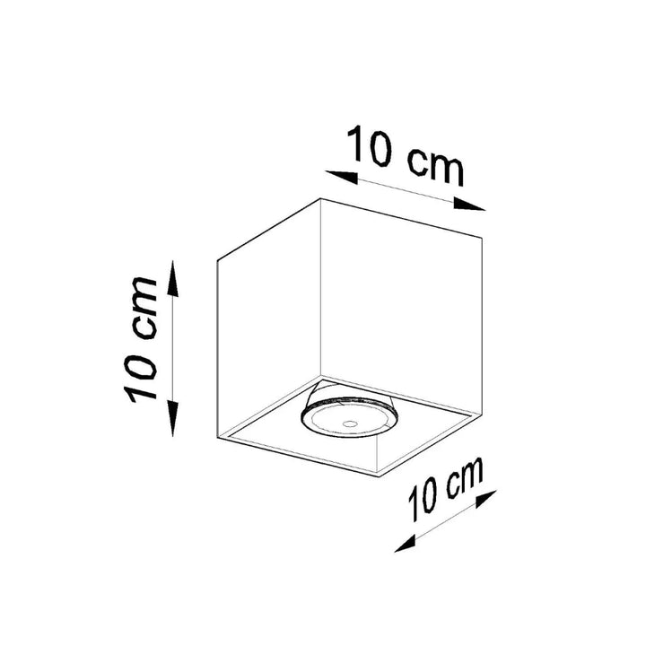 Luminaire plafonnier quad 1 blanc cube 10 cm minimalist montées individuellement pour magnifique décoration moderne