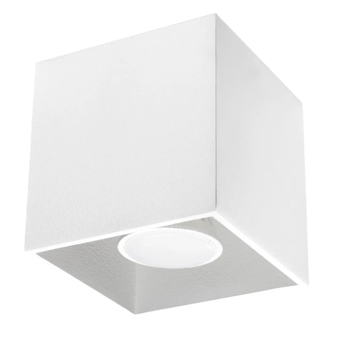 Plafonnier quad blanc cube avec lumière led encastrée pour une magnifique décoration à monter individuellement
