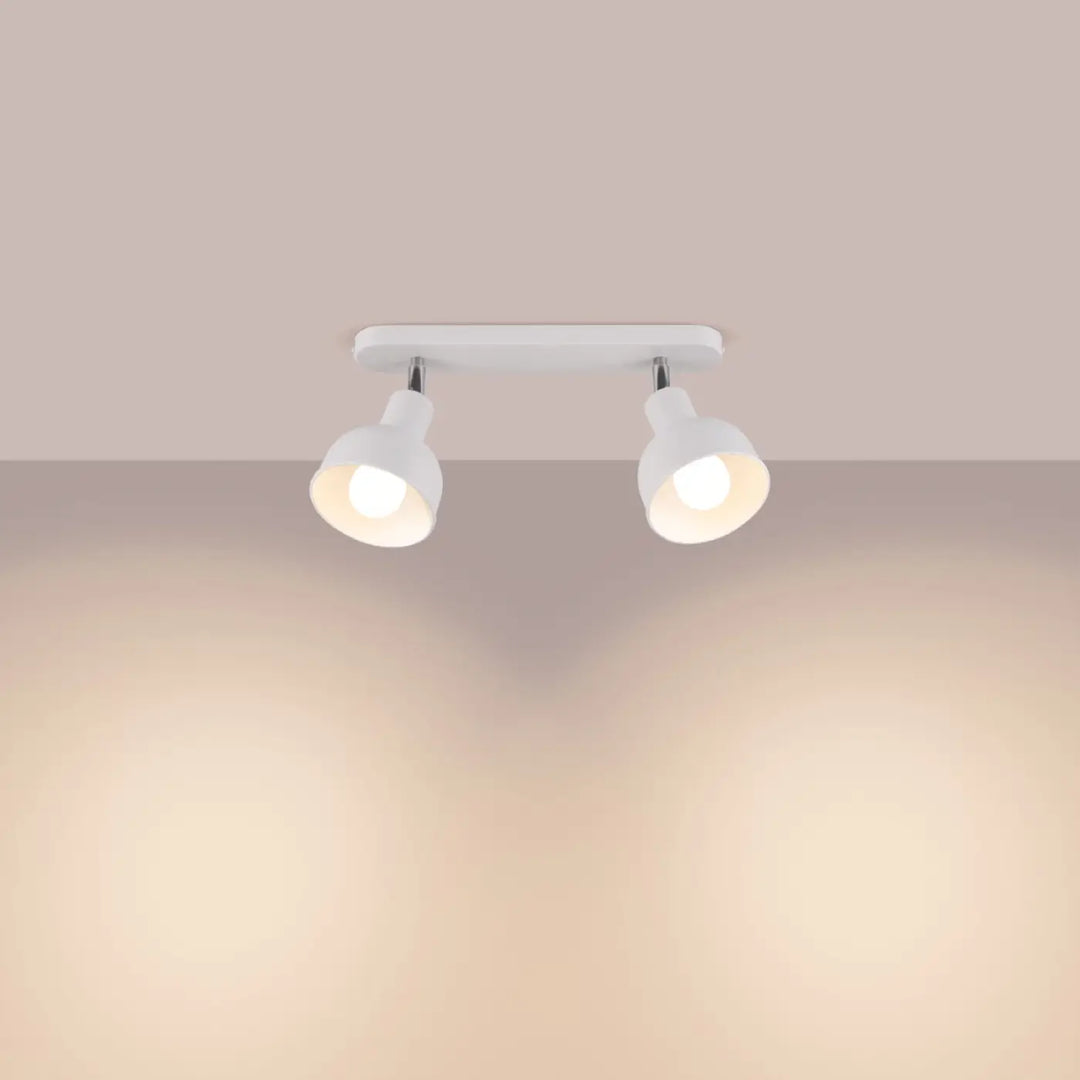 Luminaire plafonnier elba 2 blanc lampe elba avec design minimalisme combiné et éléments subtils à bras ajustables