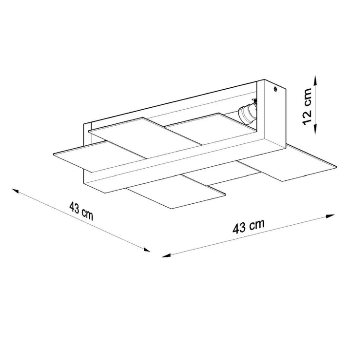 Luminaire plafonnier feniks 2 blanc avec design intemporel en verre superposé et cadre métallique élégant pour lampes surprenantes