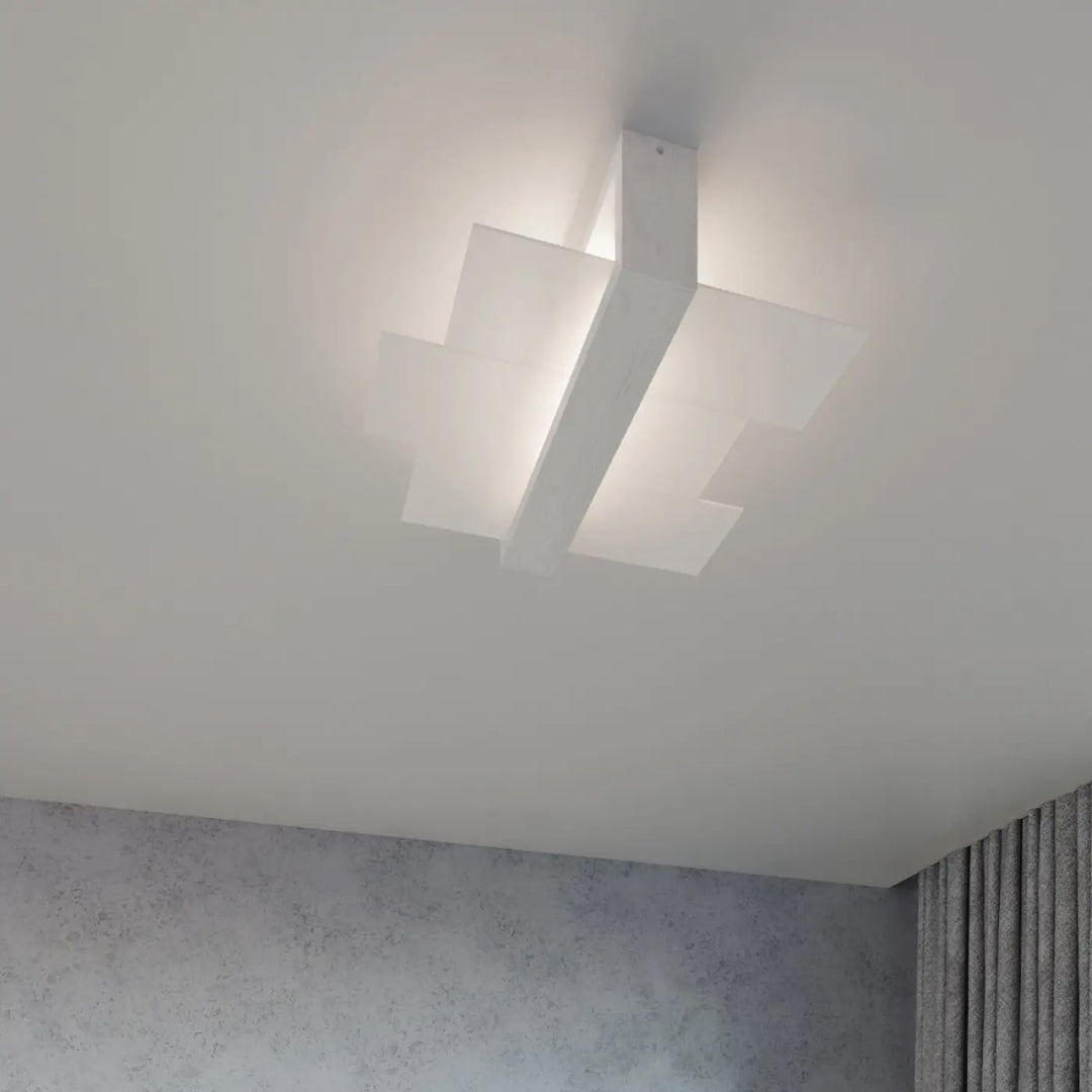 Luminaire plafonnier feniks 2 blanc avec design intemporel et formes géométriques pour lampes surprenantes