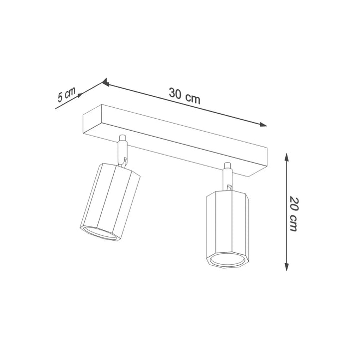 Plafonnier zeke 2 deux spots en bois chêne avec design minimaliste parfait pour lampe zeke bois s’intégrera parfaitement