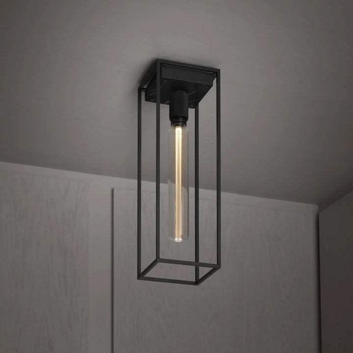 Plafonnier Caged Large en marbre noir #couleur_noir