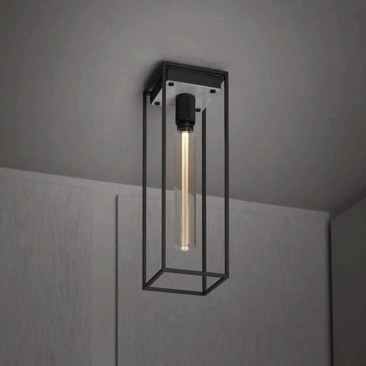 Plafonnier Caged Large en marbre blanc #couleur_blanc