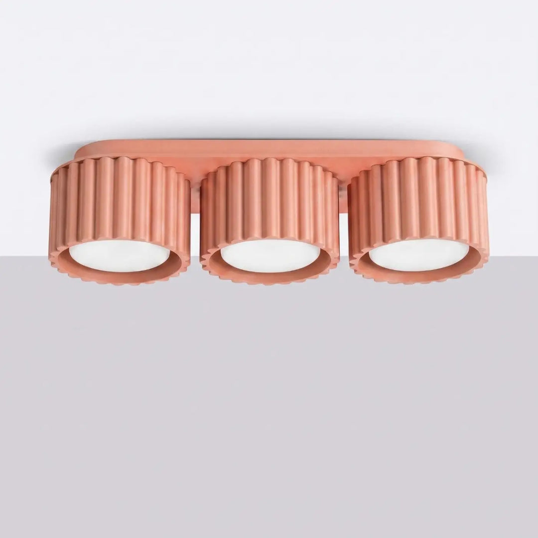 Luminaire Plafonnier pêche éteinte, vue rapprochée