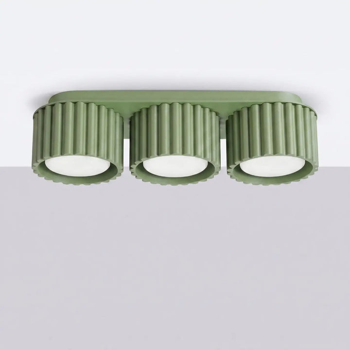 Luminaire Plafonnier sauge éteinte, vue rapprochée