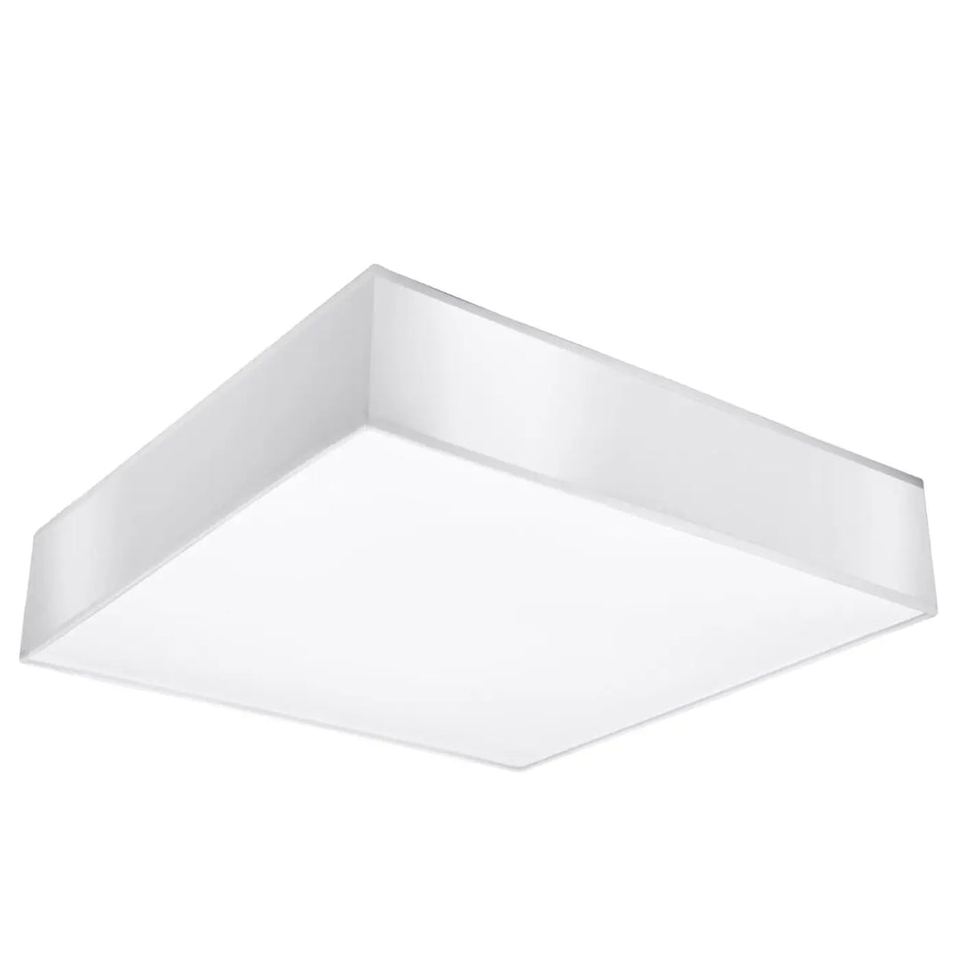 Luminaire plafonnier horus 45 blanc avec éclairage polyvalent et forme riche en verre dépoli moderne