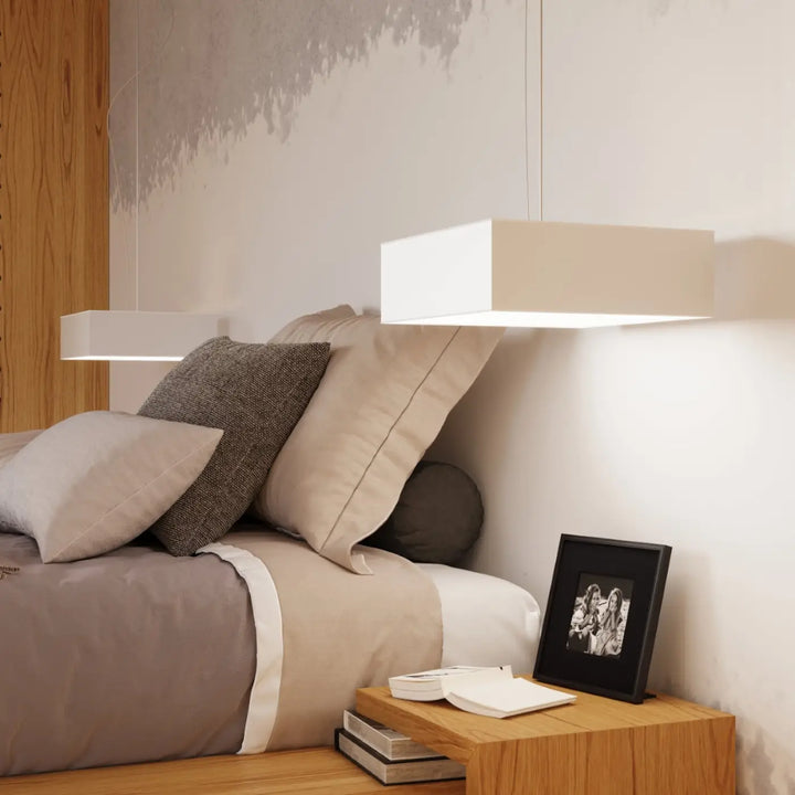 Luminaire plafonnier hors 55 blanc plafonnier carré moderne avec éclairage polyvalent et forme riche minimaliste